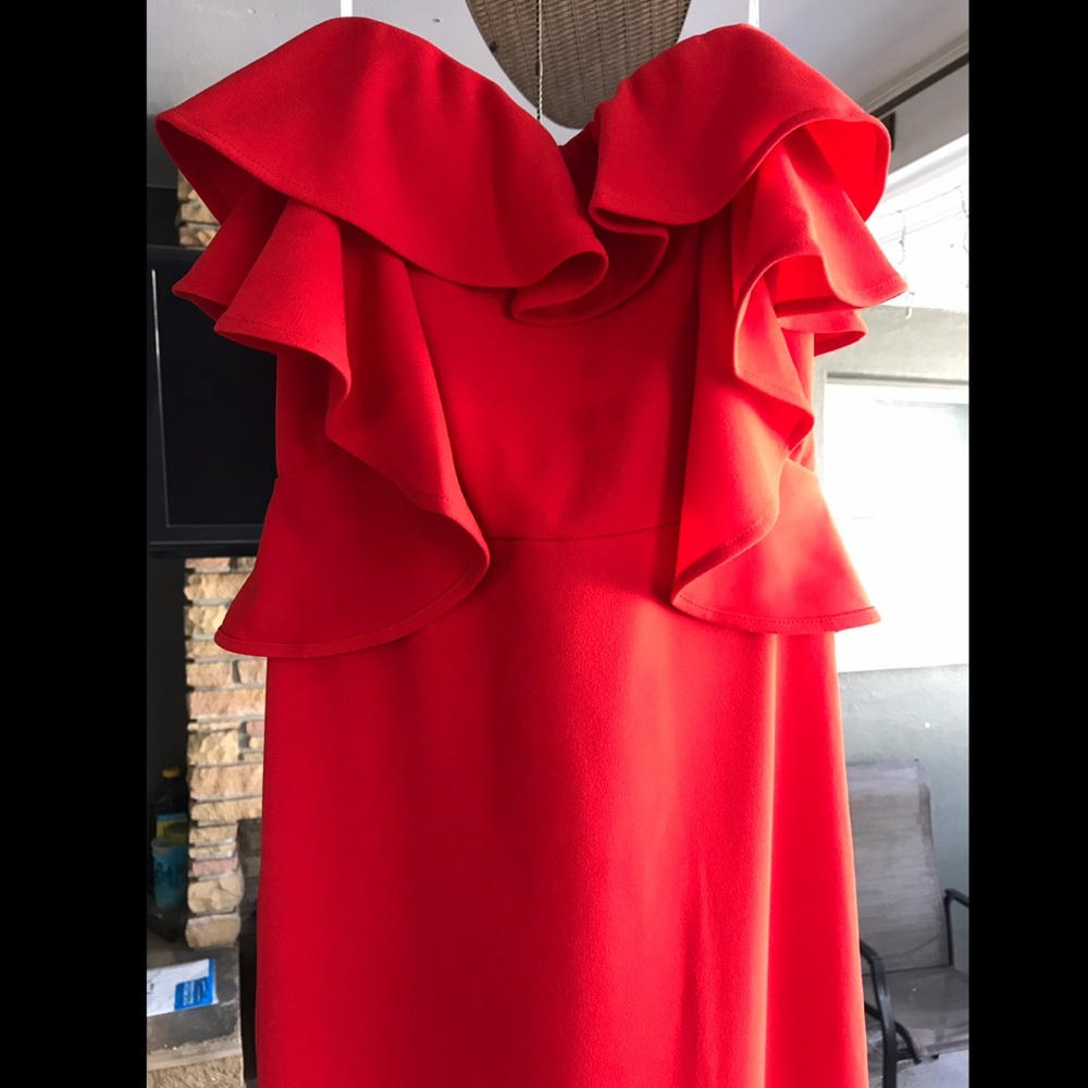 Symphony Fiesta Red Ruffle Gown - Picture 4 of 8